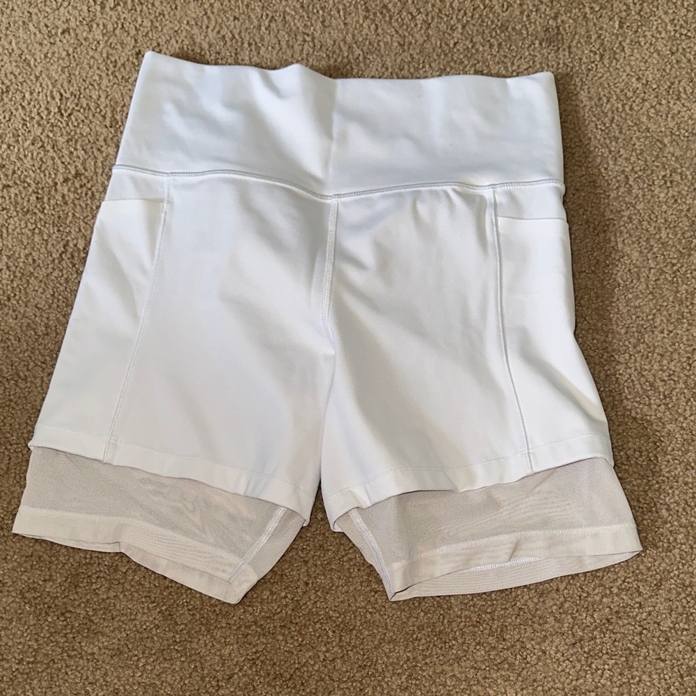 Athleta Women's White Bike Shorts